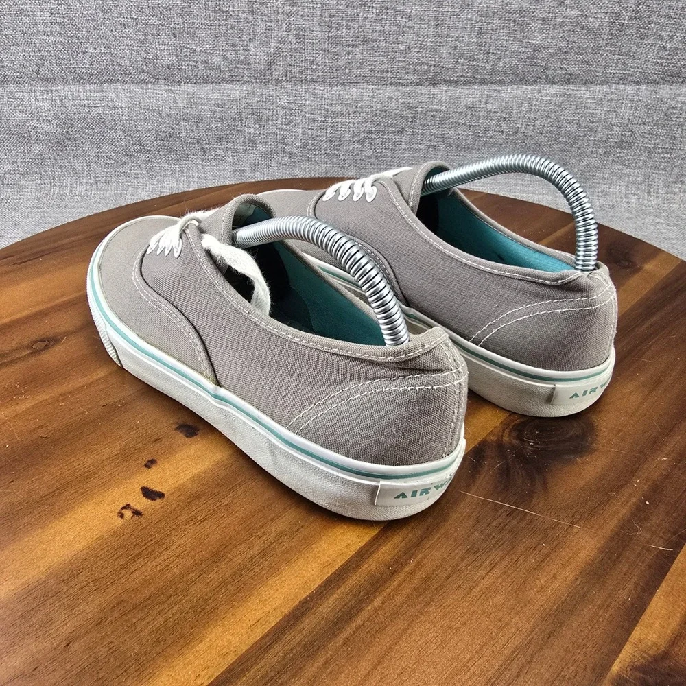 Airwalk Women's Canvas Sneakers Shoes Size 8 Gray Low Top Lace Up‎ Casual